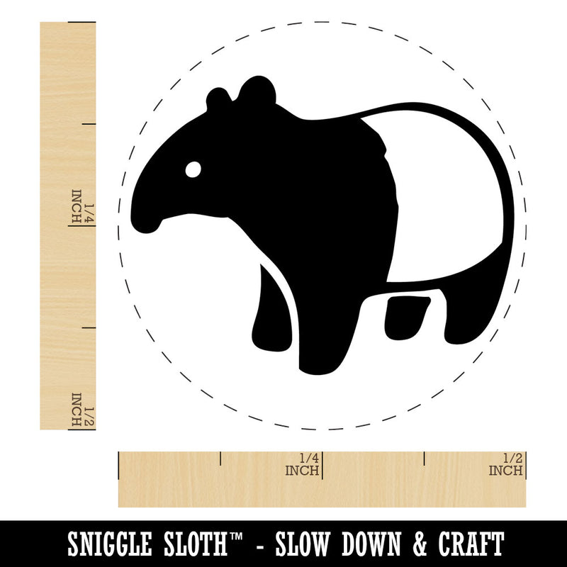 Malayan Tapir Asian Black and White Animal Self-Inking Rubber Stamp for Stamping Ink Stamper Crafting Planners