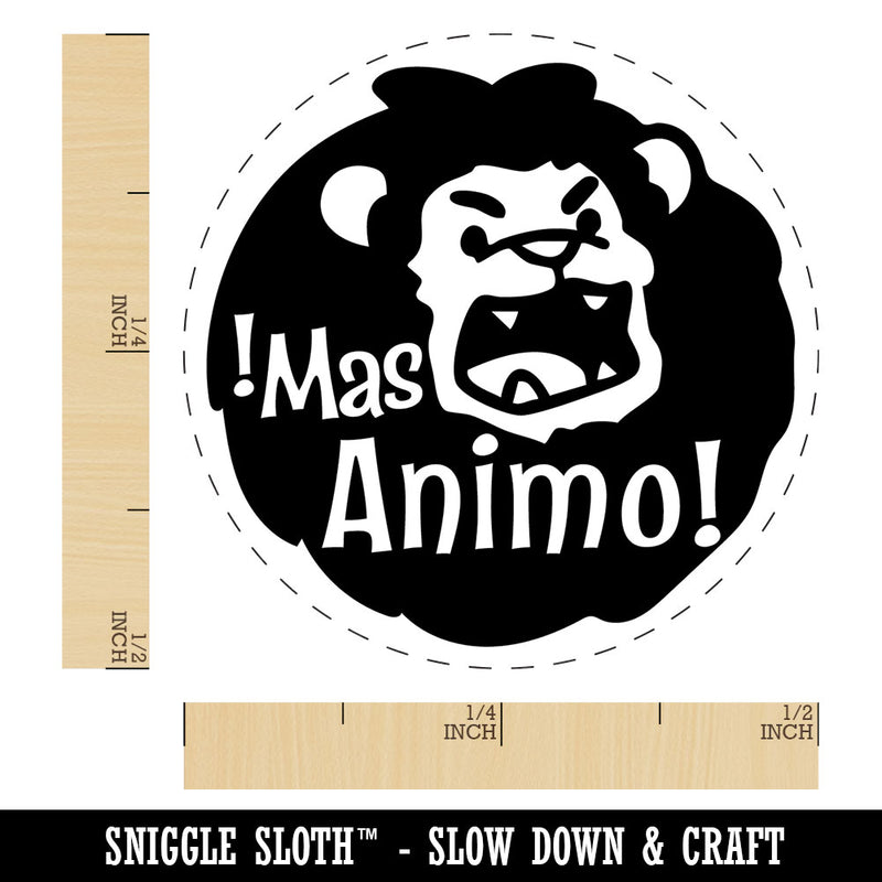 Mas Animo Lion Spanish Encouragement Teacher Stamp Self-Inking Rubber Stamp for Stamping Ink Stamper Crafting Planners