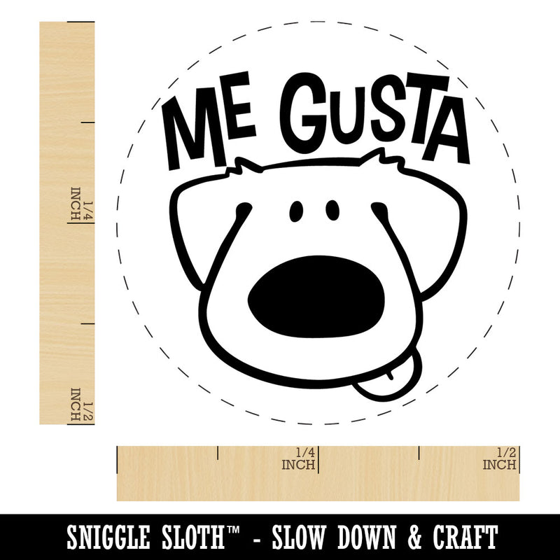 Me Gusta I Like It Spanish Cartoon Dog Teacher Stamp Self-Inking Rubber Stamp for Stamping Ink Stamper Crafting Planners