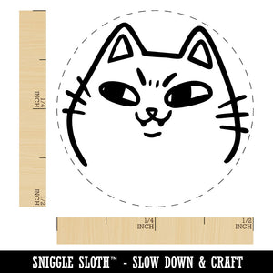 Mischievous Cat Smile Face Trouble Self-Inking Rubber Stamp for Stamping Ink Stamper Crafting Planners