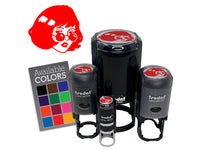 Mysterious Woman with Sunglasses Looking Self-Inking Rubber Stamp for Stamping Ink Stamper Crafting Planners