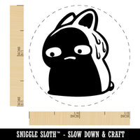 Nervous Bunny Scared Worried Dark Shadow Reaction Self-Inking Rubber Stamp for Stamping Ink Stamper Crafting Planners