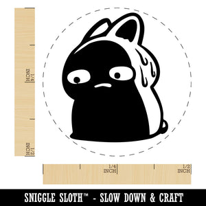 Nervous Bunny Scared Worried Dark Shadow Reaction Self-Inking Rubber Stamp for Stamping Ink Stamper Crafting Planners