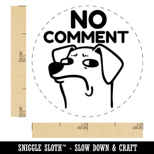 No Comment Bombastic Side Eye Dog Self-Inking Rubber Stamp for Stamping Ink Stamper Crafting Planners