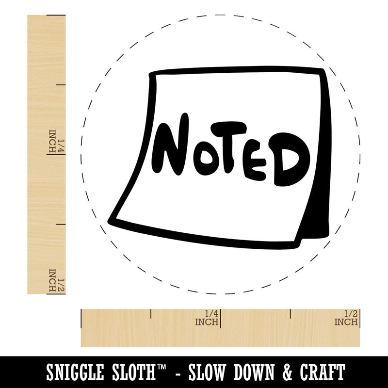 Noted Sticky Note Post Paper Notice Self-Inking Rubber Stamp for Stamping Ink Stamper Crafting Planners