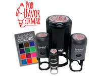 Por Favor Firmar Please Sign Spanish Pen Class School Teacher Stamp Self-Inking Rubber Stamp for Stamping Ink Stamper