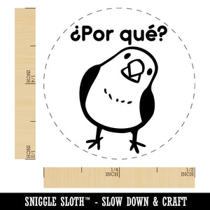 Por Que Why Spanish Question Bird Finch Teacher Stamp Self-Inking Rubber Stamp for Stamping Ink Stamper