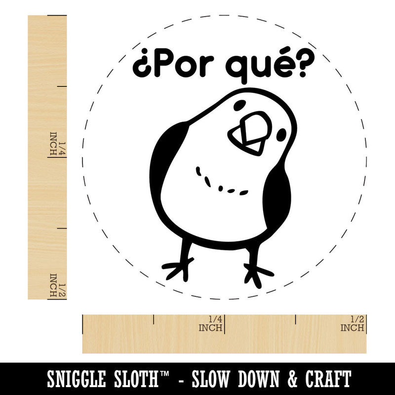 Por Que Why Spanish Question Bird Finch Teacher Stamp Self-Inking Rubber Stamp for Stamping Ink Stamper