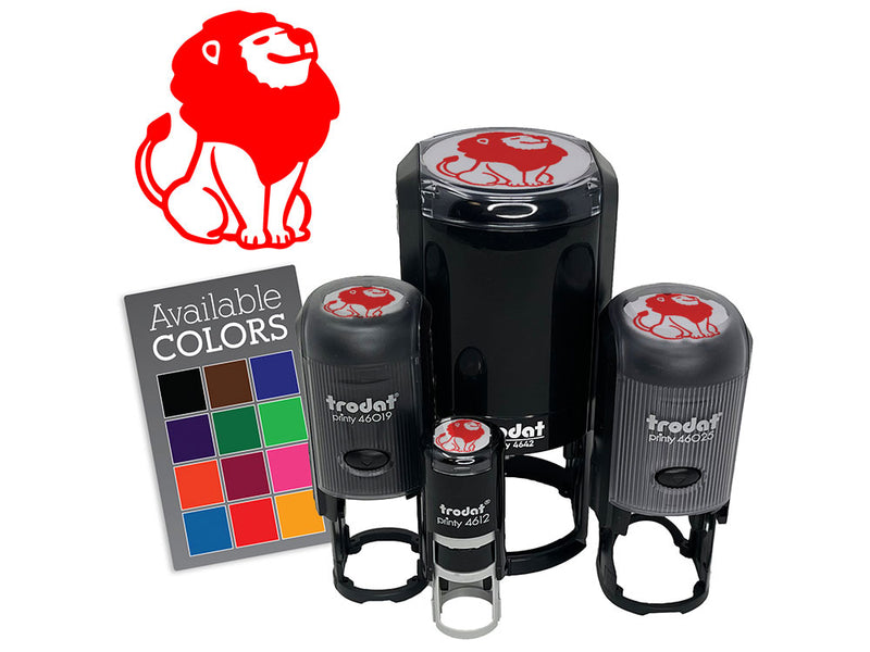 Proud Lion Head Held High Self-Inking Rubber Stamp for Stamping Ink Stamper Crafting Planners