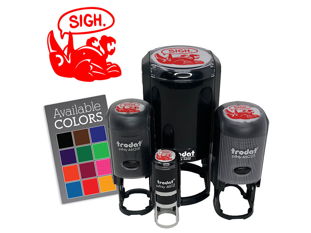 Sigh Depressed Raven Crow Bird Emo Self-Inking Rubber Stamp for Stamping Ink Stamper Crafting Planners