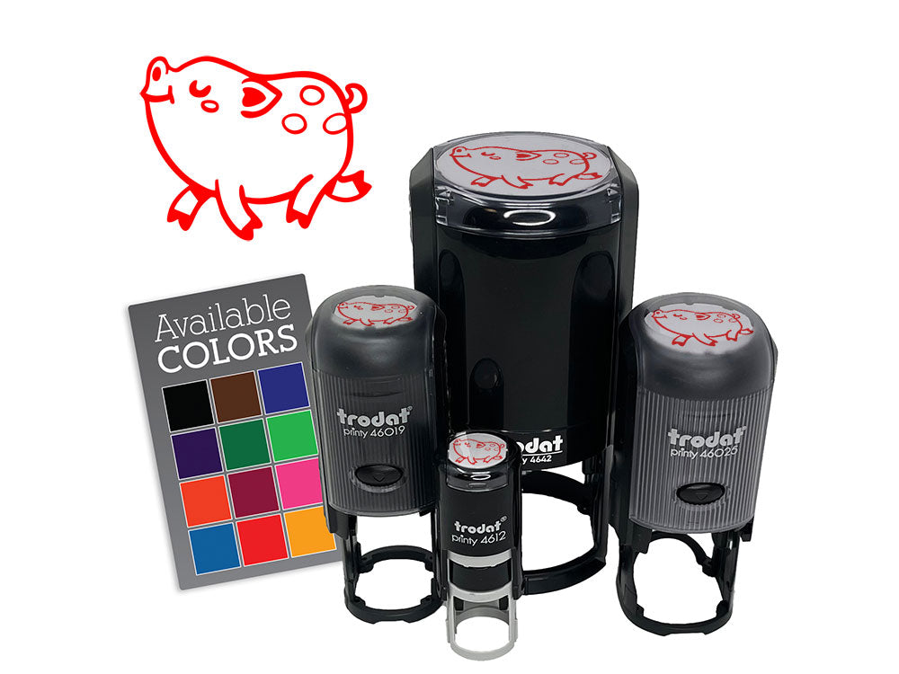Strutting Cartoon Pig Piglet Pork Self-Inking Rubber Stamp for Stamping Ink Stamper Crafting Planners