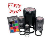 Strutting Cartoon Pig Piglet Pork Self-Inking Rubber Stamp for Stamping Ink Stamper Crafting Planners