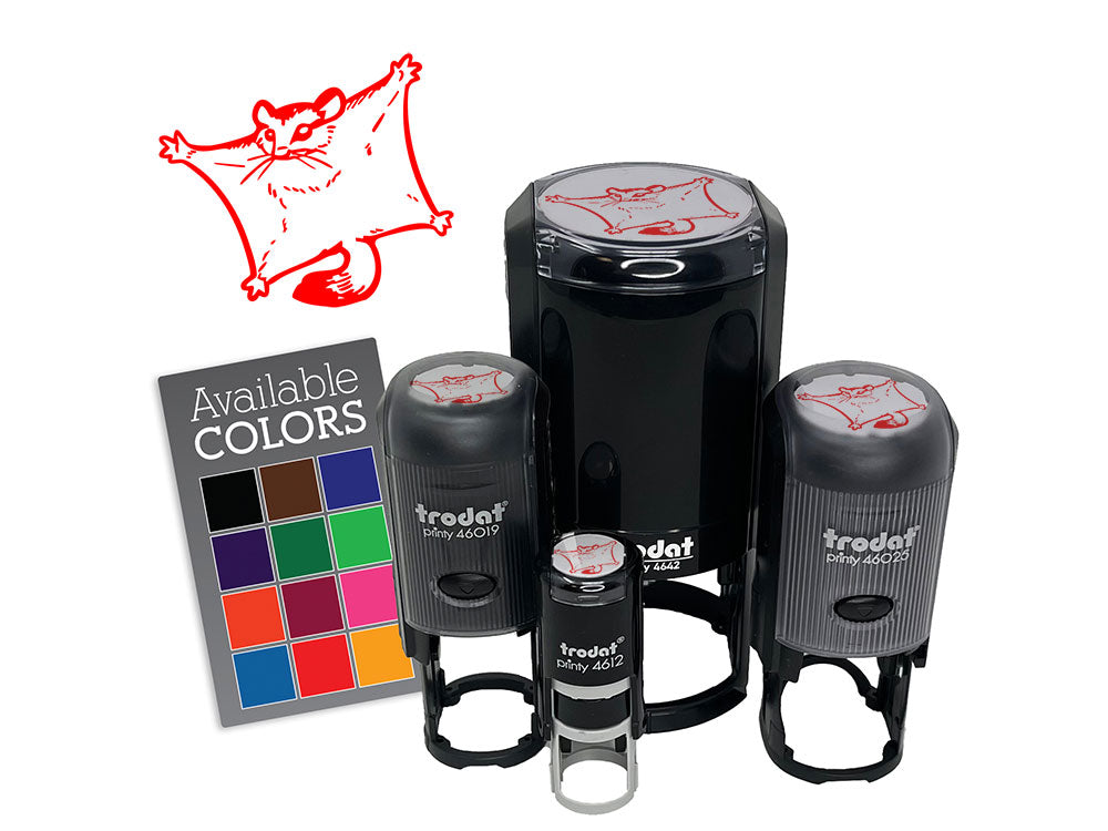 Sugar Glider Cute Flying Possum Self-Inking Rubber Stamp for Stamping Ink Stamper Crafting Planners