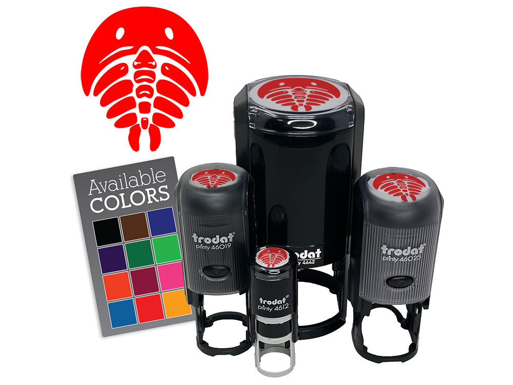 Trilobite Fossil Bones Dinosaur Self-Inking Rubber Stamp for Stamping Ink Stamper Crafting Planners