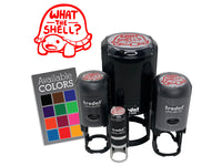 What the Shell Surprised Shocked Turtle Cute Self-Inking Rubber Stamp for Stamping Ink Stamper Crafting Planners