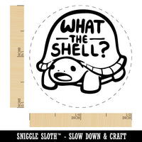 What the Shell Surprised Shocked Turtle Cute Self-Inking Rubber Stamp for Stamping Ink Stamper Crafting Planners