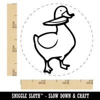 Threatening Goose with Kitchen Knife Self-Inking Rubber Stamp Ink Stamper for Stamping Crafting Planners