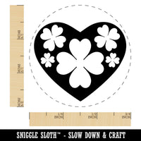 Clover Shamrock Heart Saint Patricks Day Self-Inking Rubber Stamp for Stamping Crafting Planners