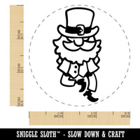 Dancing Leprechaun Irish Jig Saint Patricks Day Self-Inking Rubber Stamp for Stamping Crafting Planners