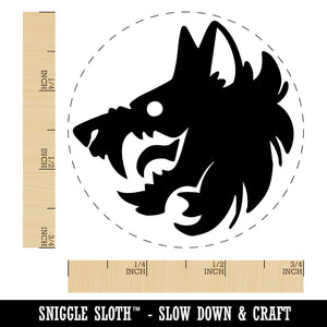 Fierce Wolf Head Emblem Self-Inking Rubber Stamp for Stamping Crafting Planners