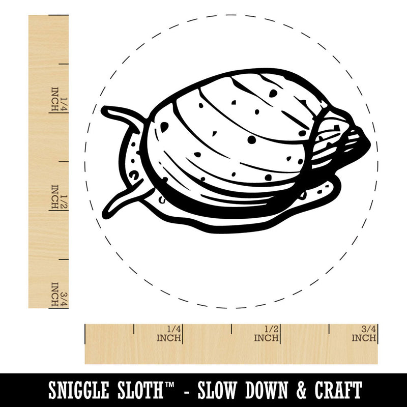 Freshwater Pond Snail Mollusk Shell Self-Inking Rubber Stamp for Stamping Crafting Planners