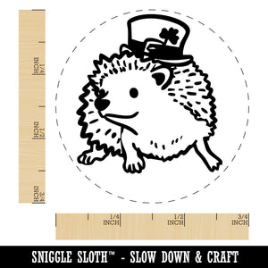 Hedgehog with Leprechaun Hat Saint Patricks Day Self-Inking Rubber Stamp for Stamping Crafting Planners