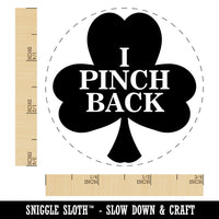 I Pinch Back Shamrock Clover Saint Patricks Day Self-Inking Rubber Stamp for Stamping Crafting Planners