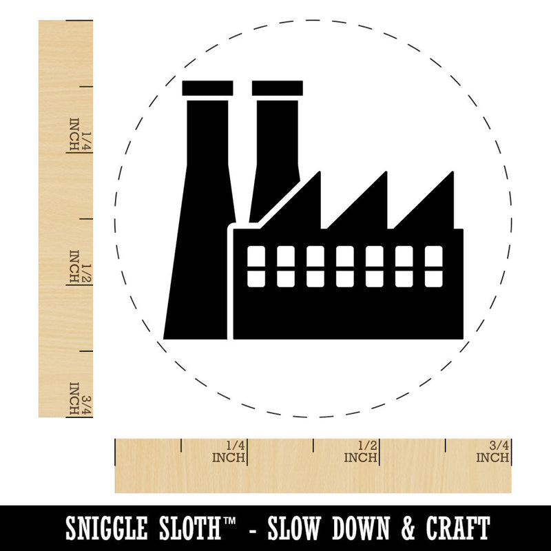 Industrial Factory Manufacturing Building Symbol Self-Inking Rubber Stamp for Stamping Crafting Planners