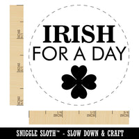 Irish for a Day Clover Shamrock Saint Patricks Day Self-Inking Rubber Stamp for Stamping Crafting Planners
