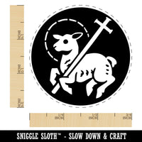 Lamb of God Christian Jesus Cross Self-Inking Rubber Stamp for Stamping Crafting Planners