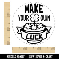 Make Your Own Luck Shamrock Clover Saint Patricks Day Self-Inking Rubber Stamp for Stamping Crafting Planners