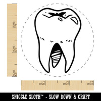 Realistic Tooth Molar Sparkling Clean Dental Self-Inking Rubber Stamp for Stamping Crafting Planners