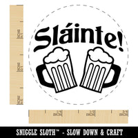 Sl?nte Cheer Toast Beer Mug Drink Irish Scottish Gaelic Saint Patricks Day Self-Inking Rubber Stamp for Stamping Crafting Planners