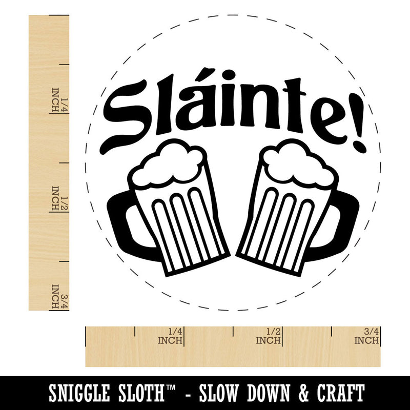 Sl?nte Cheer Toast Beer Mug Drink Irish Scottish Gaelic Saint Patricks Day Self-Inking Rubber Stamp for Stamping Crafting Planners