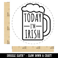 Today I'm Irish Saint Patricks Day Beer Mug Drink Self-Inking Rubber Stamp for Stamping Crafting Planners