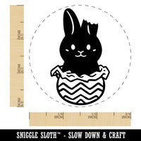 Chocolate Easter Bunny Rabbit Unwrapped Foil Self-Inking Rubber Stamp for Stamping Crafting Planners