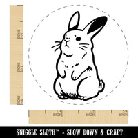 Standing Easter Bunny Rabbit Self-Inking Rubber Stamp for Stamping Crafting Planners