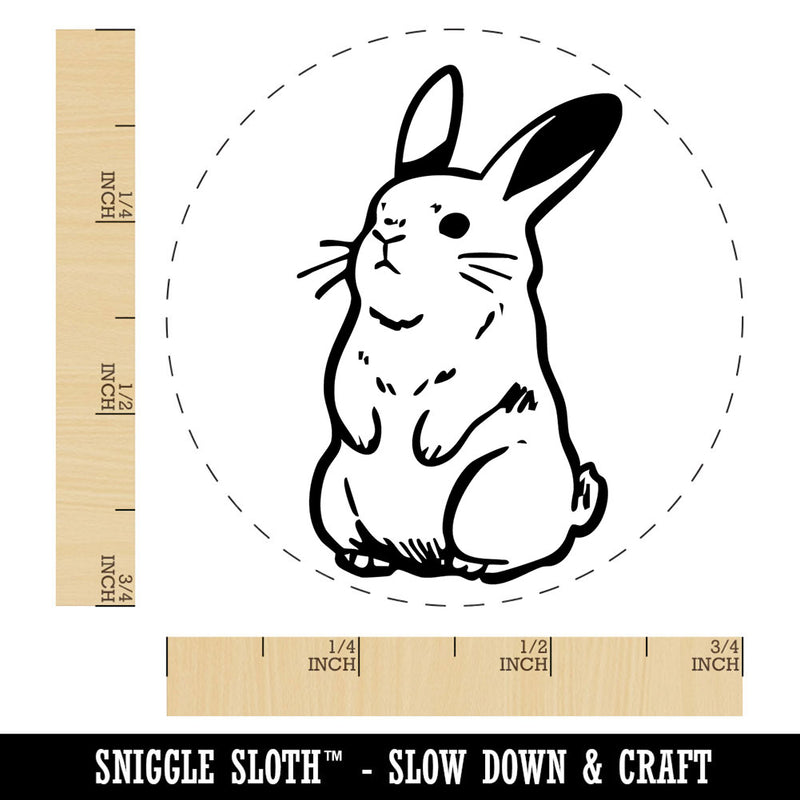 Standing Easter Bunny Rabbit Self-Inking Rubber Stamp for Stamping Crafting Planners