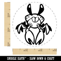 Adorable Baby Ghost Crab Crustacean Self-Inking Rubber Stamp Crafting Planners