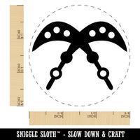Akofena Adinkra African Sword of War Authority Symbol Self-Inking Rubber Stamp