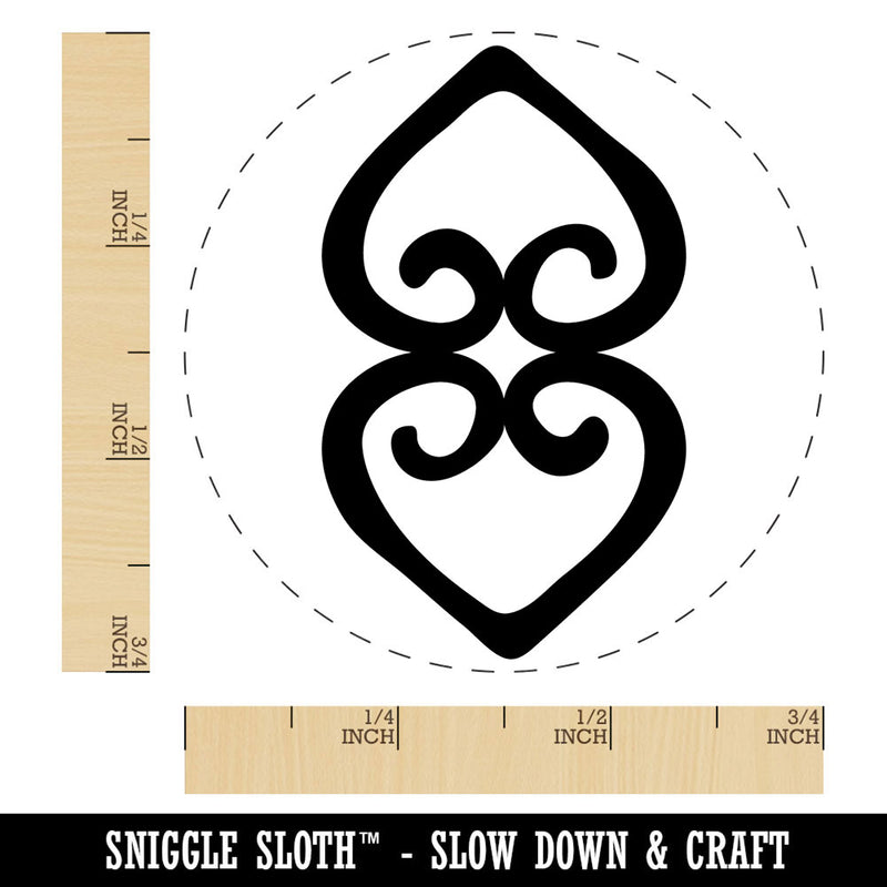 Asase Ye Duru Adinkra African Mother Earth Symbol Self-Inking Rubber Stamp