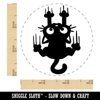 Cartoon Cat Clawing Scratching Dragging Down Self-Inking Rubber Stamp Crafting