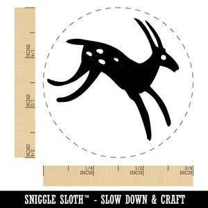 Cave Drawing Deer Gazelle Antelope Petroglyph Self-Inking Rubber Stamp