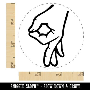 Circle Game Hand Sign Funny Self-Inking Rubber Stamp Crafting Planners