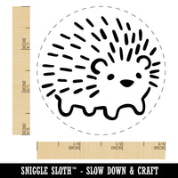 Cute Simple Hedgehog Line Drawing Self-Inking Rubber Stamp Crafting Planners
