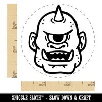 Cyclops Monster Head Fantasy Creature Self-Inking Rubber Stamp Crafting Planner