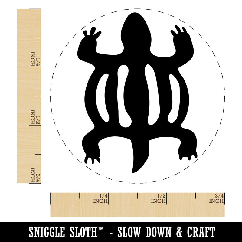 Denkyem Adinkra Crocodile Adaptability Cleverness African Self-Inking Rubber Stamp