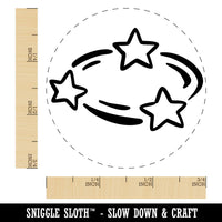 Dizzy Confused Circling Stars Cartoon Self-Inking Rubber Stamp Crafting Planner