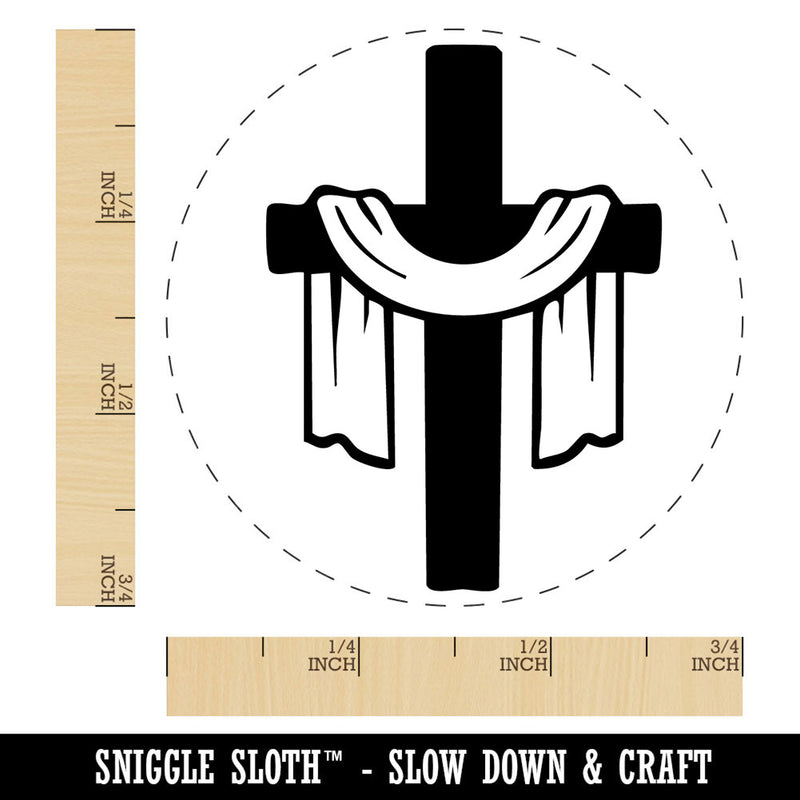 Draped Cross Easter Christianity Jesus Christ Self-Inking Rubber Stamp Crafting