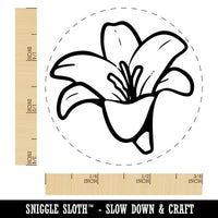 Easter Lily Beautiful Flower Self-Inking Rubber Stamp Crafting Planners